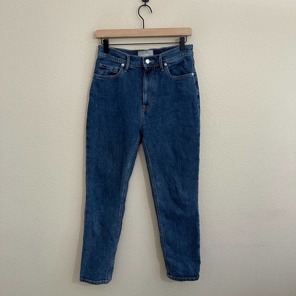 Everlane The Original Cheeky High Rise Straight Denim Jeans Washed Midnight 26 - Picture 6 of 13